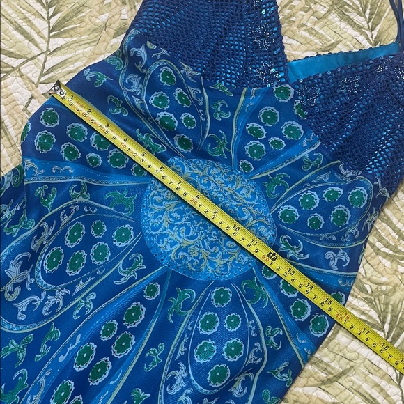 beaded silk and crochet handkerchief, scarf pattern, and hem dress - Picture 7 of 11